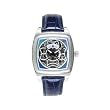 Tremont 3 Hand Automatic Skeleton Watch with Blue MOP Dial and Leather Strap. Model: 843332003239