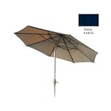 Meadow Decor 9 Foot Universal Umbrella - Navy Blue Fabric