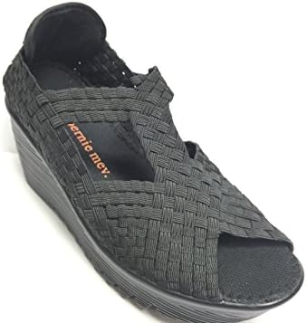 Bernie Mev Women's Eve Black Open Toe Casual Wedges Brand NEW Style for Spring EUR 36