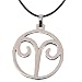 Zodiac Sign Necklace Aries Pendant Stainless Steel on Rubber Cord By Bucasi
