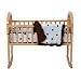 American Baby Company 3-Piece Cradle Set with Large Espresso Dot, Blue