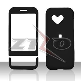 Black Rubber Feel Snap-On Cover Case Cell Phone Protector for HTC G1 Android + Lanyard Gift