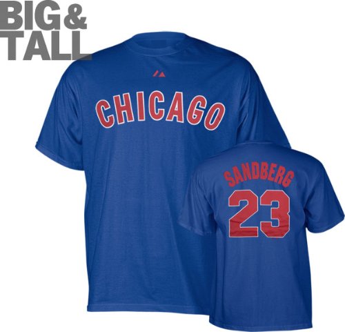 Ryne Sandberg Big & Tall Chicago Cubs #23 Cooperstown Name and Number T-Shirt