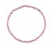 Anklet - A69 - Stretch - 4mm Swarovski (tm) Crystal and Silver Tone Heishi Beads ~ Rose