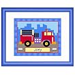 Trains, Planes and Trucks TRUCK Blue Personalized Print