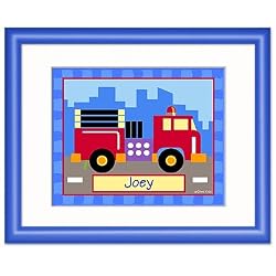 Trains, Planes and Trucks TRUCK Blue Personalized Print
