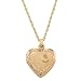 14k gold tri color I Love You heart locket