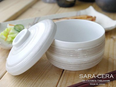 800円⇒560円　スープポット　かわいい茶碗蒸し　中鉢　白マット茶刷毛目