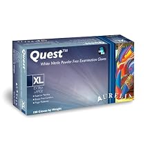 Aurelia Quest 9289 Nitrile Glove, Powder Free, 9.4" Length, 3 mils Thick