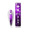 Ghost In The Game (Violet) Design Nintendo Wii Nunchuk + Remote Controller Protector Skin Decal Sticker