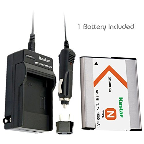 Kastar Battery (1-Pack) and Charger Kit for NP-BN1, BC-CSN work with Sony Cyber-shot DSC-QX10,DSC-QX100,DSC-T99,DSC-T110,DSC-TF1,DSC-TX5,TX7,TX9,DSC-TX10,DSC-TX20,DSC-TX30,DSC-TX55,DSC-TX66,DSC-TX100V,DSC-TX200V,DSC-W310,DSC-W320,DSC-W330,DSC-W350,DS