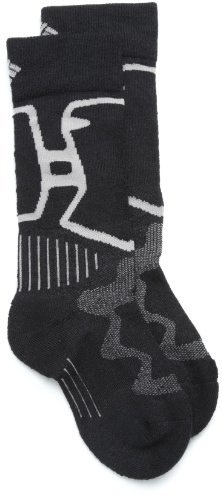 Columbia Boys 8-20 Ski Ride socks, Black/Light Grey, Large