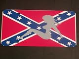 Truck Trucker Girl Confederate Rebal Flag License Vanity Plate
