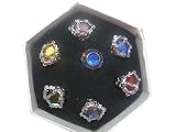 Japanese Anime Katekyo Hitman Reborn Cosplay Accessories - Set of Seven Gem Rings and cos weapons