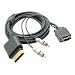 XBOX 360 HD VGA AV CABLE 6FT 1080P w/ RCA (F) to 3.5mm (m) Adapter