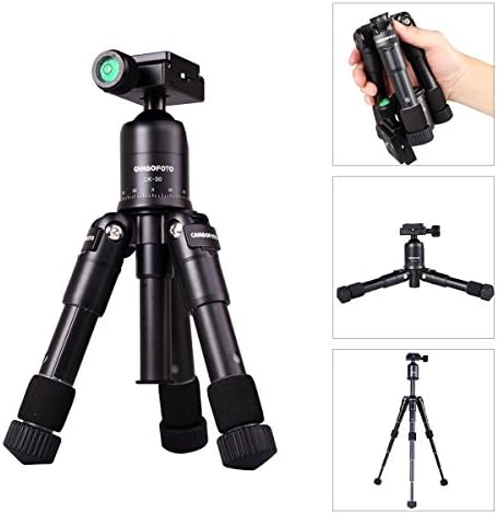 Aluminum Mini Photography Desktop Tripod Compact and Portable Mount for Digital Cameras,Mini Projector (Black)