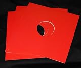 50 12 Record Jackets - Red (Glossy Finish) - With Hole - #12JWREHH - Protect Against Dust and Wear! (LP / 33rpm / Vinyl / Album)