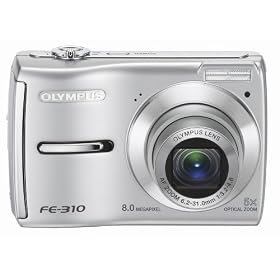 Olympus FE-310 8MP Digital Camera with 5x Optical Zoom (Silver)