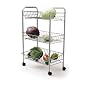 Kitchen Craft Chrome Plated 3 Tier Trolley 43cm x 28cm x 66cm