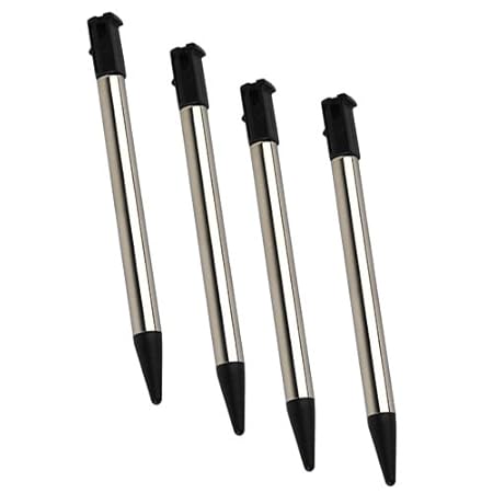 GTMax 4x Black Retractable Metalic Stylus for Nintendo 3DS
