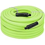 Legacy Manufacturing HFZ1250YW3 Flexzilla 1/2" x 50' Zillagreen Air Hose with 3/8" MNPT Ends and Bend Restrictors
