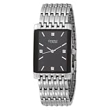 Caravelle by Bulova Men's 43D007 Diamond Accented Black Dial Watch