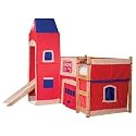 Loft Bed with Firehouse Tent and Slide