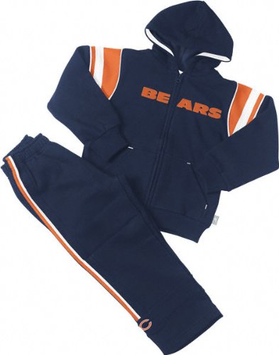 Chicago Bears Toddler Full Zip Hooded Jacket and Pant Set - 4T