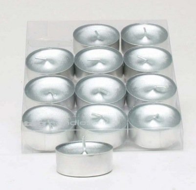 tag Holiday Sparkle Silver Tealight Candle Set Of 12