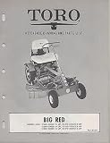 1965 Toro Big Red Riding Lawnmower Parts List Manual ( See Cover List )