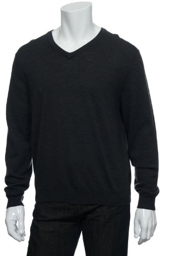 Club Room Ebony Heather V-Neck Sweater