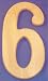 Wooden Numbers 6 Inch Number 6