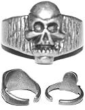 New Metal Pewter Skull Rock Star Rocker Halloween Rings