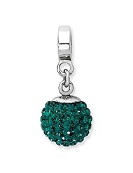 Sterling Silver s May Swarovski Elements Ball Dangle Bead by Reflection Beads, Best Quality Free Gift Box Satisfaction Guaranteed