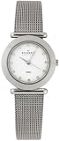 Skagen Women's Classic 107SSSD Silver Stainless-Steel Analog Quartz Watch with White Dial