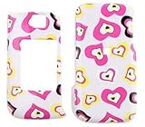 Samsung Alias 2 u750 Multi Funky Hearts on White Hard Case/Cover/Faceplate/ ....