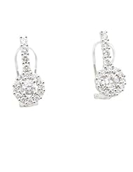 Women 14k White Gold 1.47ctw diamond Chandelier earrings 10 26448D Size 5.05