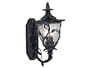 Kenroy Home 70203EP Meadow Large Wall Lantern with Clear Seeded Glass Shade, Ebony Pearl