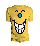 Mens Mr Men Mischief Face Yellow Mens T-shirt Yellow