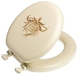 Mayfair 1319EC 006 Soft Series Seashell Toilet Seat with Easy-Clean Hinges, Round, Bone
