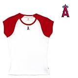Los Angeles Angels MLB Girls Mini-Star Top (Dark Red)