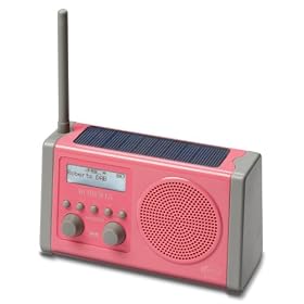 Roberts SOLARDAP-P Solar Powered DAB Radio wth Rechargeable Battery Pack - Pink