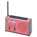 Roberts SOLARDAP-P Solar Powered DAB Radio wth Rechargeable Battery Pack - Pink