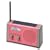 Roberts SOLARDAP-P Solar Powered DAB Radio wth Rechargeable Battery Pack - Pink