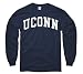 Connecticut Huskies Navy Arch Long Sleeve T-Shirt