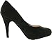 Bella Marie Womens Nine-1 Suede Almond Toe Classic Pumps Stiletto Party Dress Heel