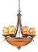 Eurofase 14578-014 Rustico 9-Light Chandelier, Antique/Gold/Honey