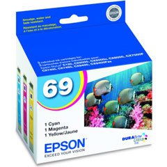 Epson 69 Series DURABrite Ultra Color Ink Cartridges 