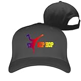 Unisex Hip Hop Adjustable Snapback Baseball Caps 100%cotton Black One Size