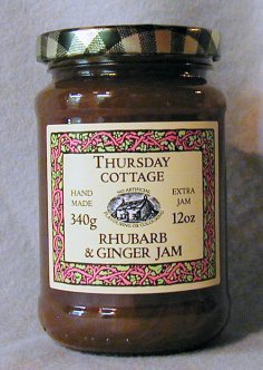 Thursday Cottage Jam Preserve Rhubarb Ginger 3 4 lb by Thursday Cottage